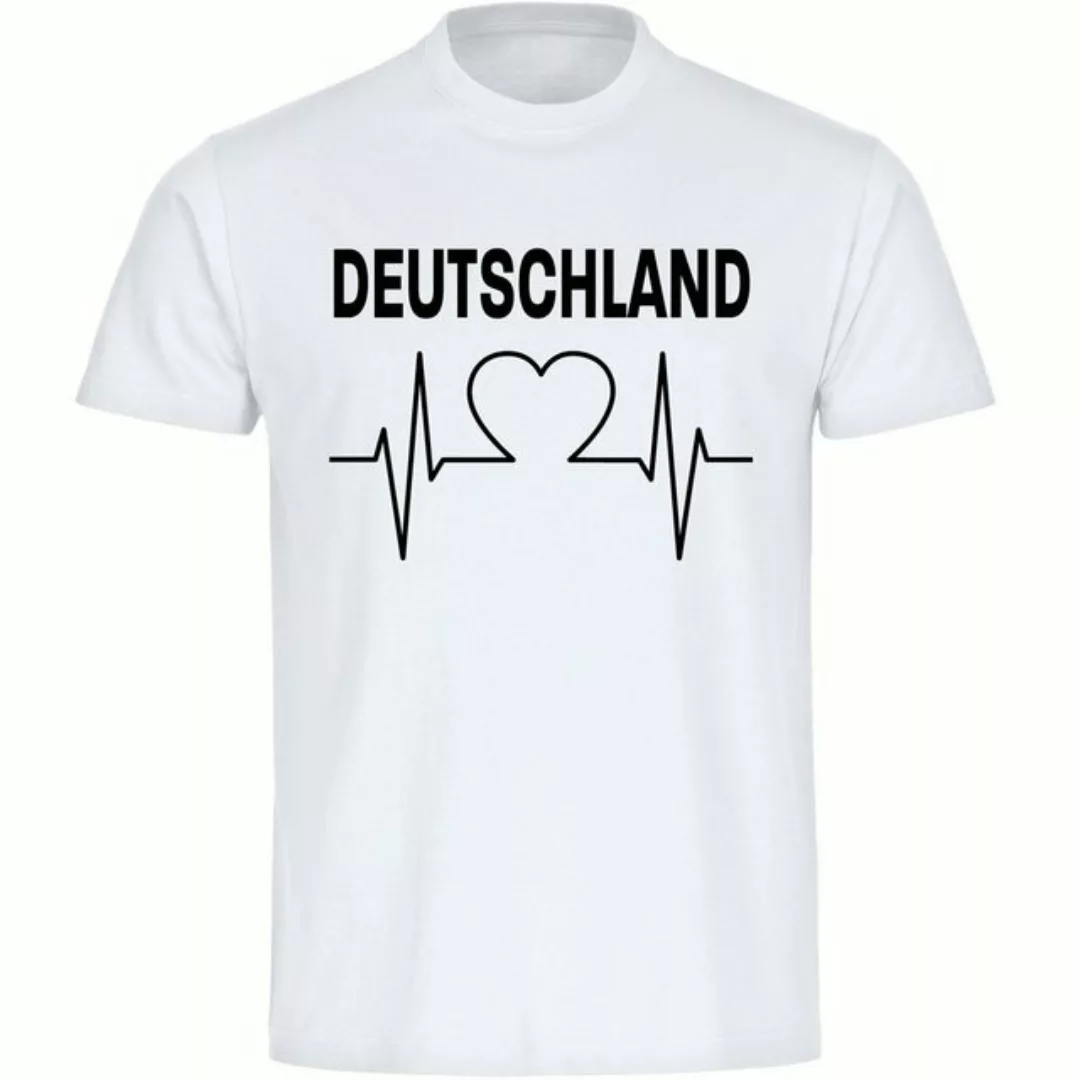 multifanshop T-Shirt Herren Deutschland - Herzschlag - Männer günstig online kaufen