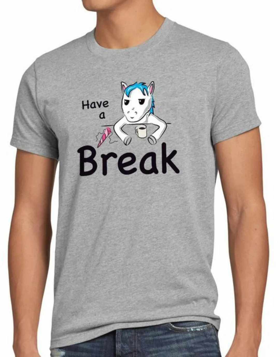 style3 T-Shirt Have a Break Einhorn Unicorn pause fun funshirt spruch bar p günstig online kaufen