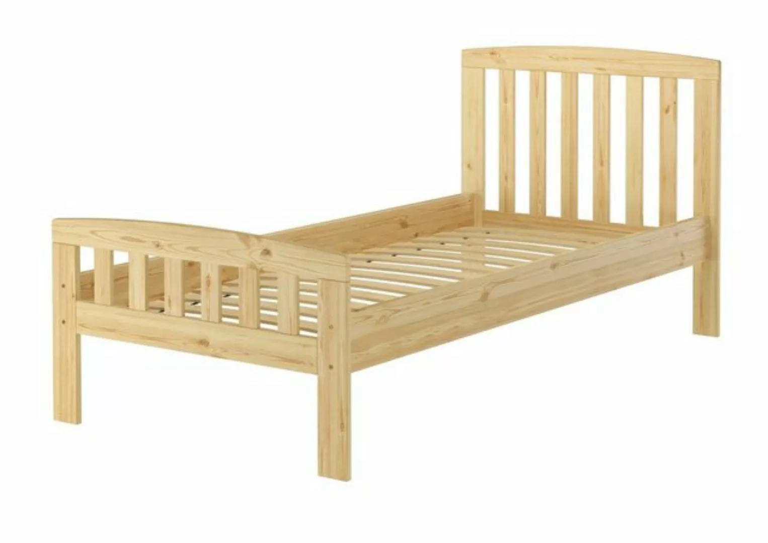 ERST-HOLZ Bett Kieferbett Einzelbett 90x200 Kiefer massiv natur mit viel Zu günstig online kaufen