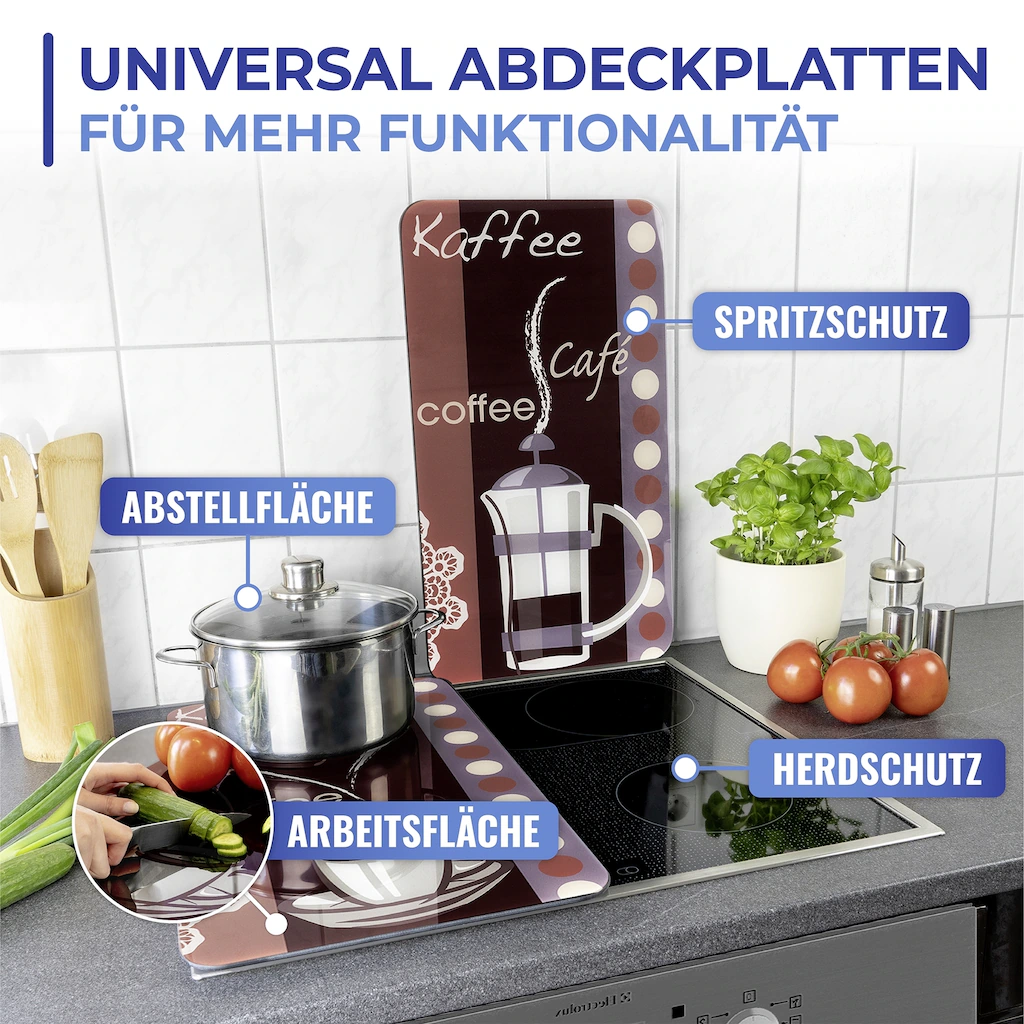 Maximex Herd-Abdeckplatte »Universal Modell Kaffeeduft«, (Set, 2 tlg.), Her günstig online kaufen