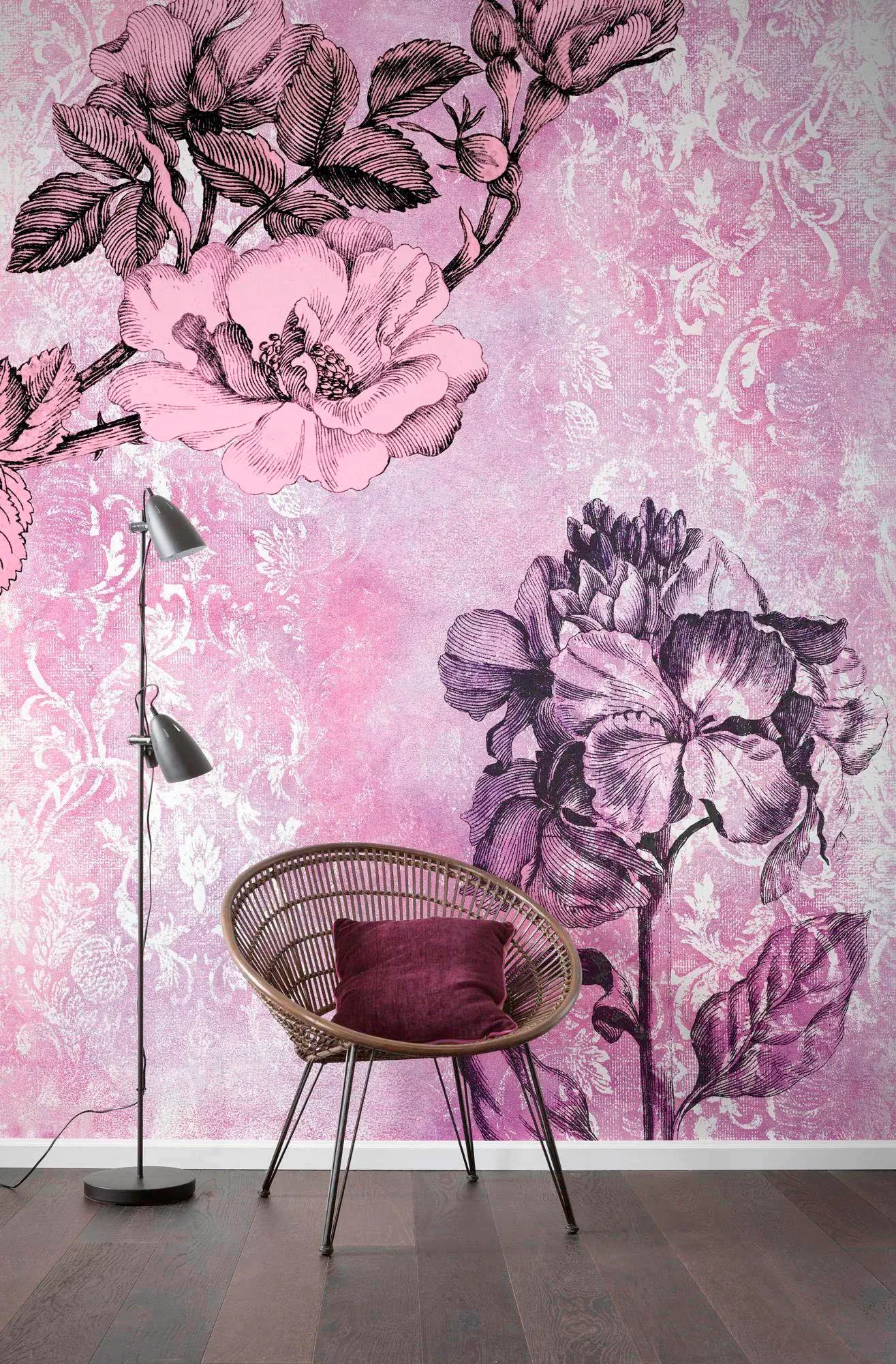 Komar Vliestapete »Baroque Pink«, 200x250 cm (Breite x Höhe), Vliestapete, günstig online kaufen