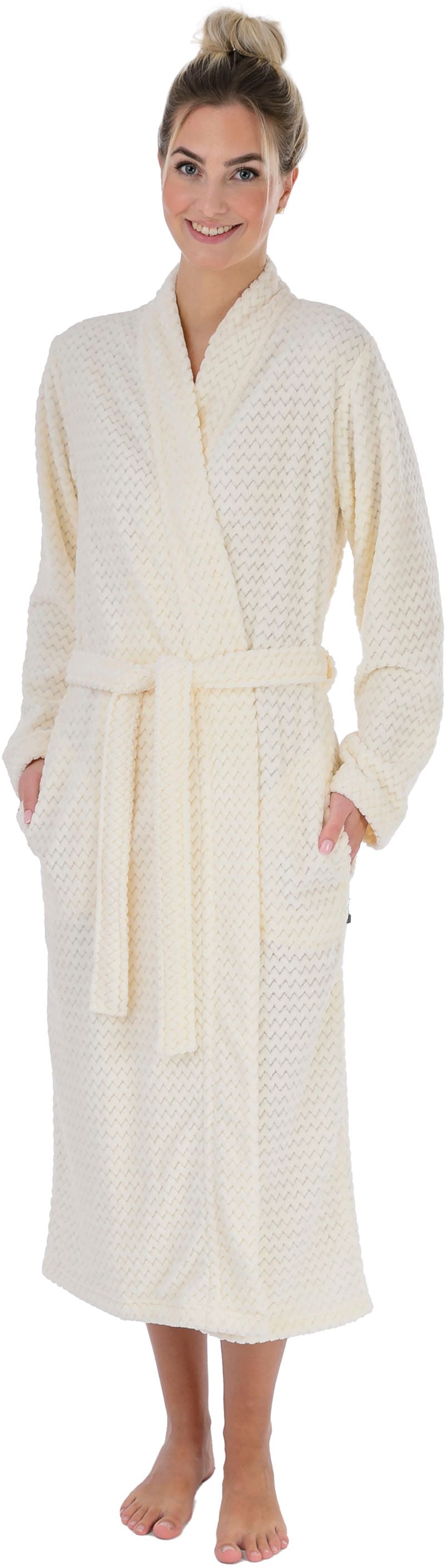 Wewo fashion Damenbademantel "5001", (1 St.), Micro-Velour günstig online kaufen