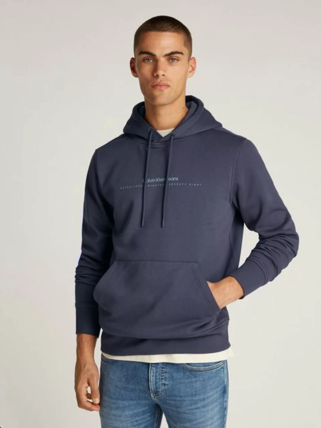 Calvin Klein Jeans Sweatshirt MINIMAL LOGO HOODIE Kängurutasche, Logodruck günstig online kaufen