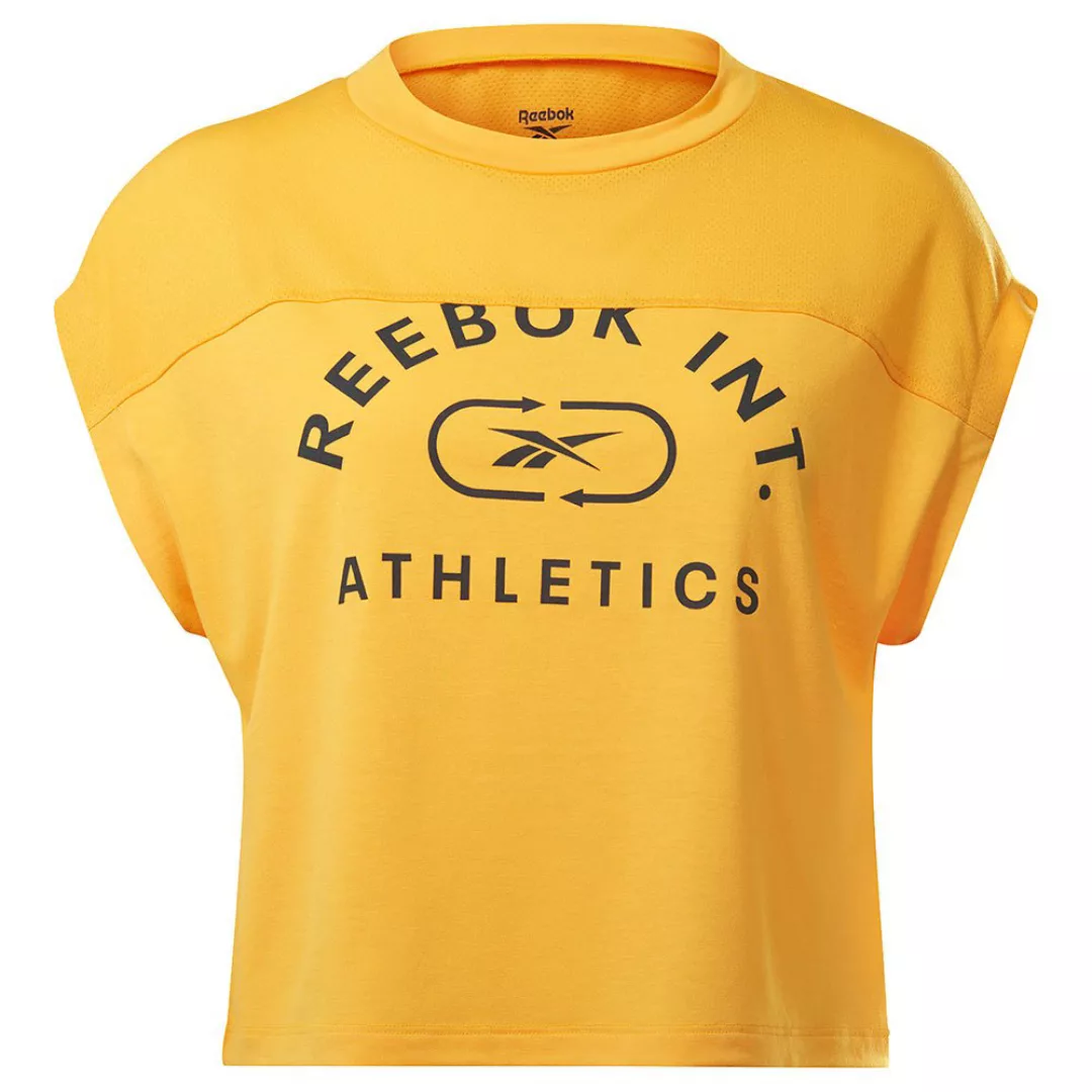 Reebok Workout Ready Supremium Logo Kurzärmeliges T-shirt XL Semi Solar Gol günstig online kaufen