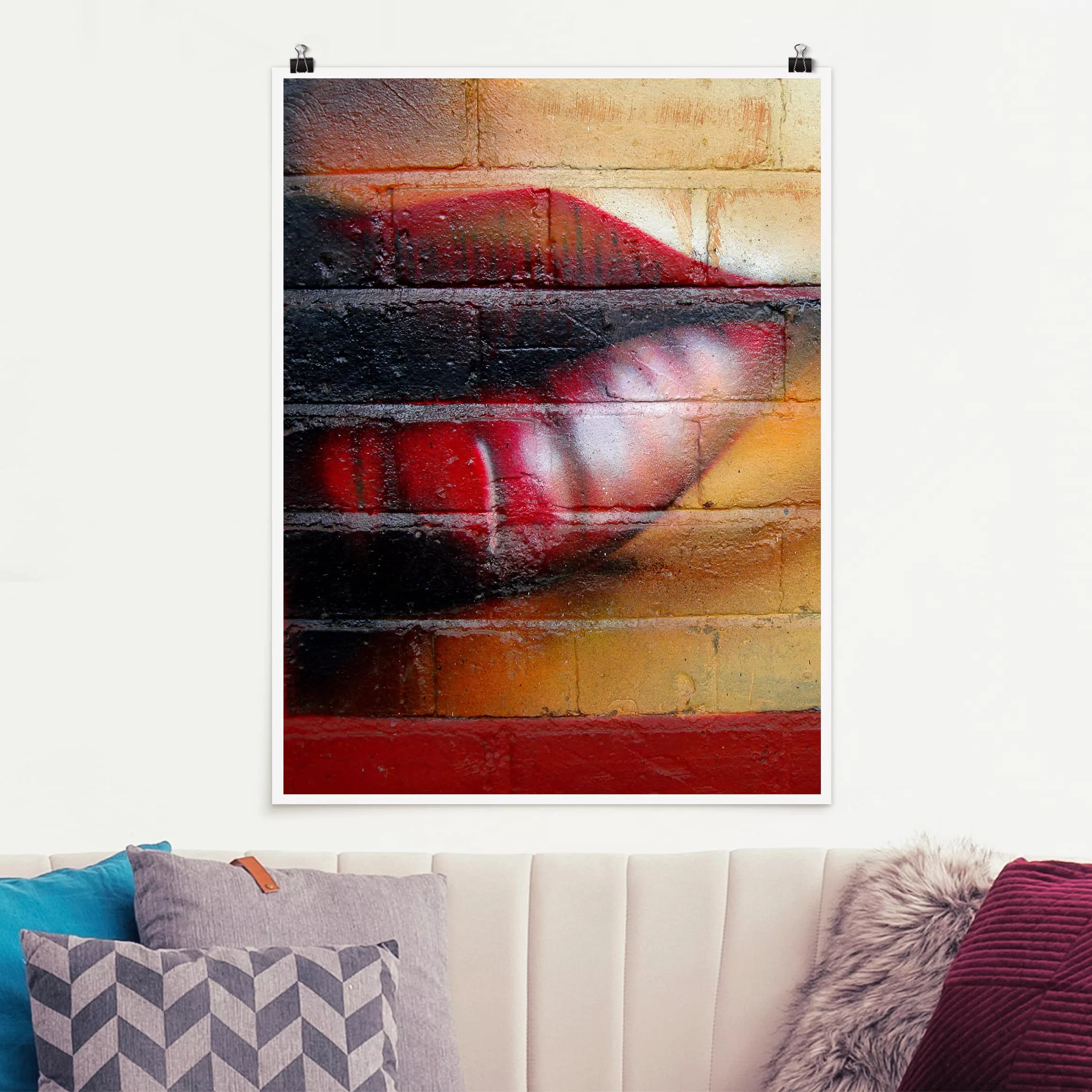 Poster Portrait - Hochformat Show me Lips günstig online kaufen