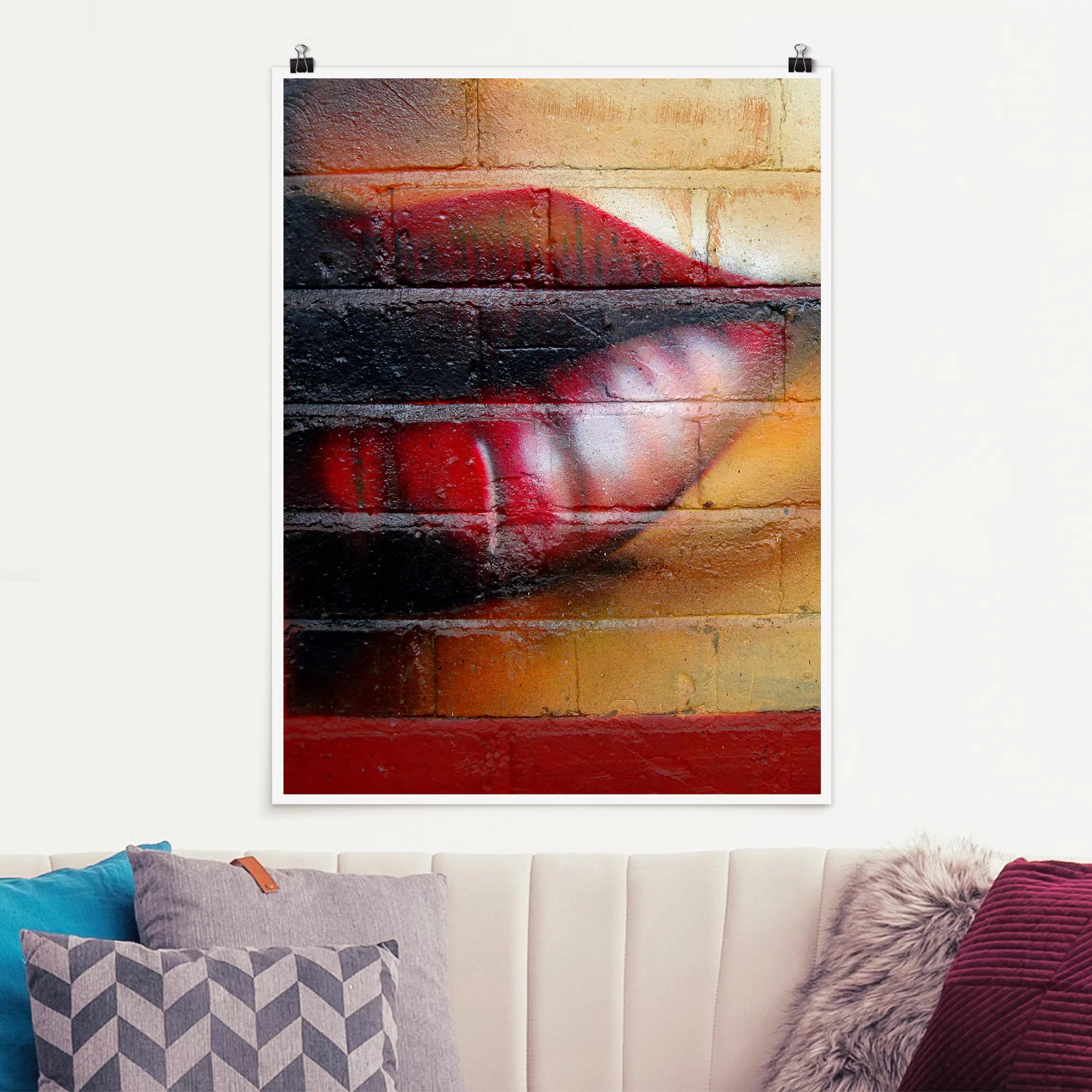 Poster - Hochformat Show me Lips günstig online kaufen