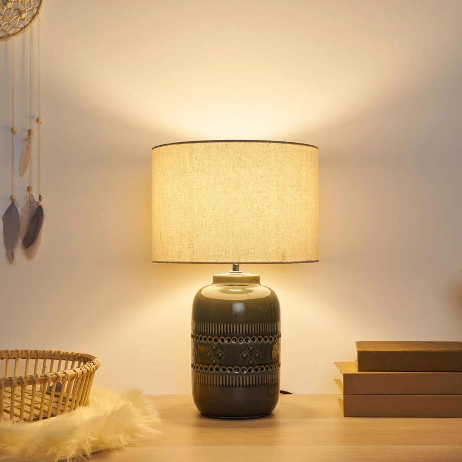 Pauleen Gleaming Beauty Tischlampe mit Keramikfuß günstig online kaufen
