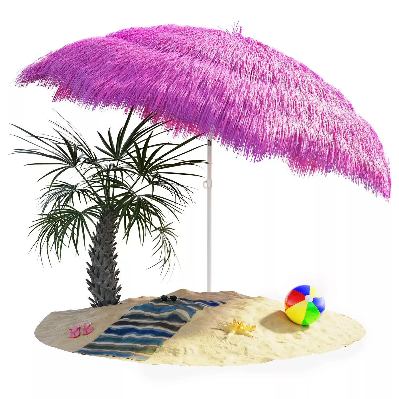 Sonnenschirm Hawaii Pink Ø160cm UV-Schutz 30+ günstig online kaufen