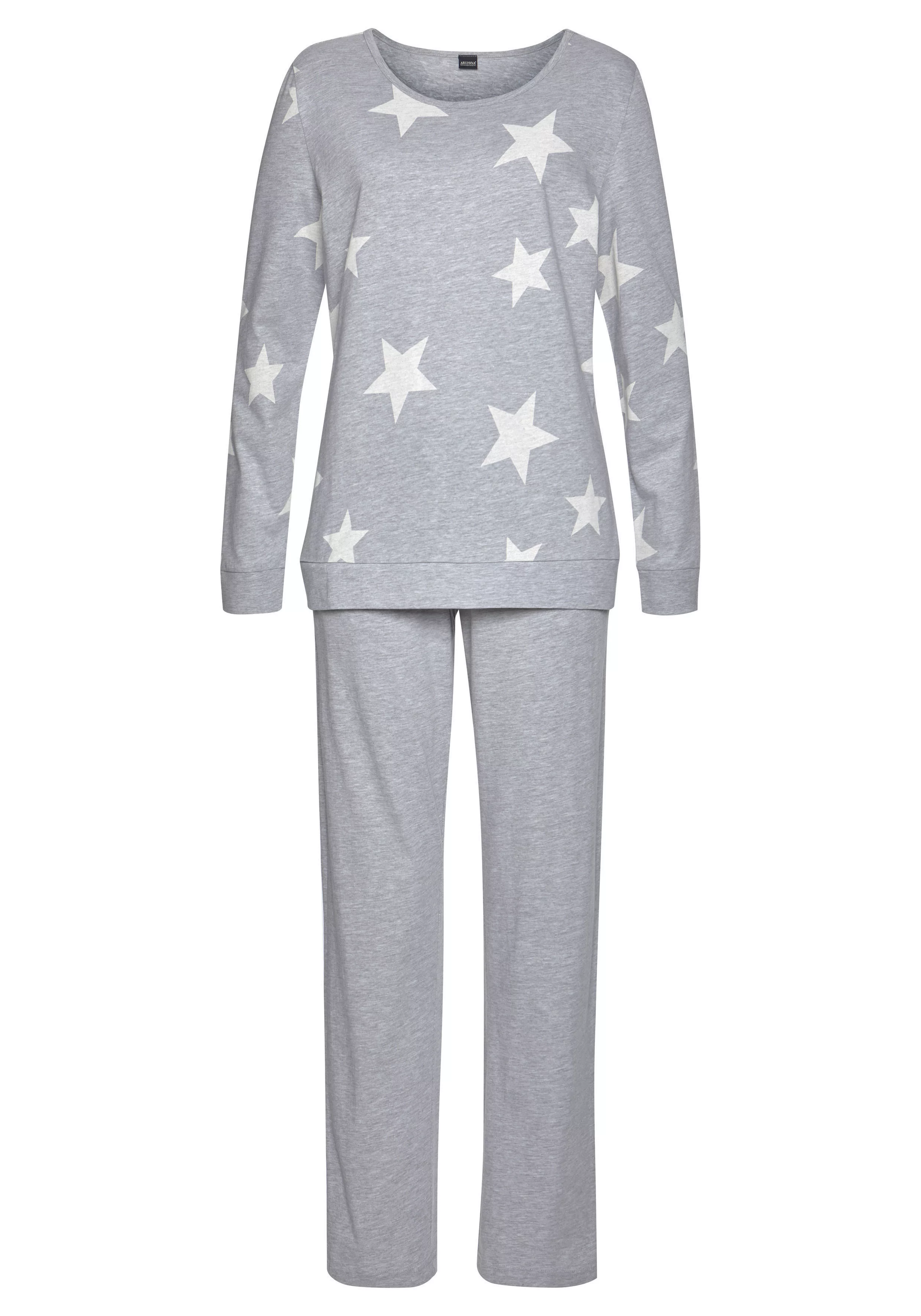 Arizona Pyjama, (2 tlg.), in melierter Optik mit Sternen günstig online kaufen