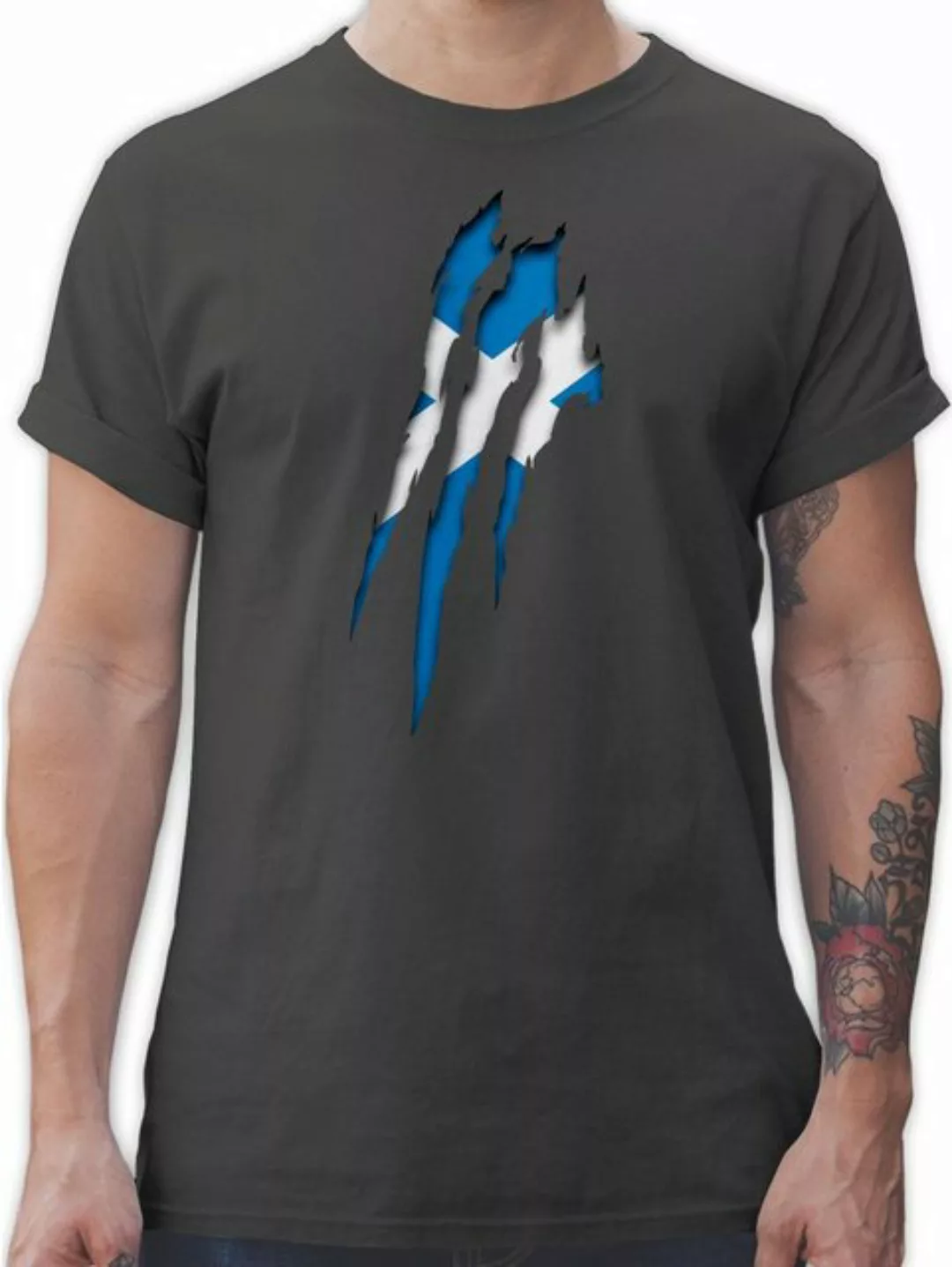 Shirtracer T-Shirt Schottland - Krallenspuren 2024 Fussball EM Fanartikel günstig online kaufen
