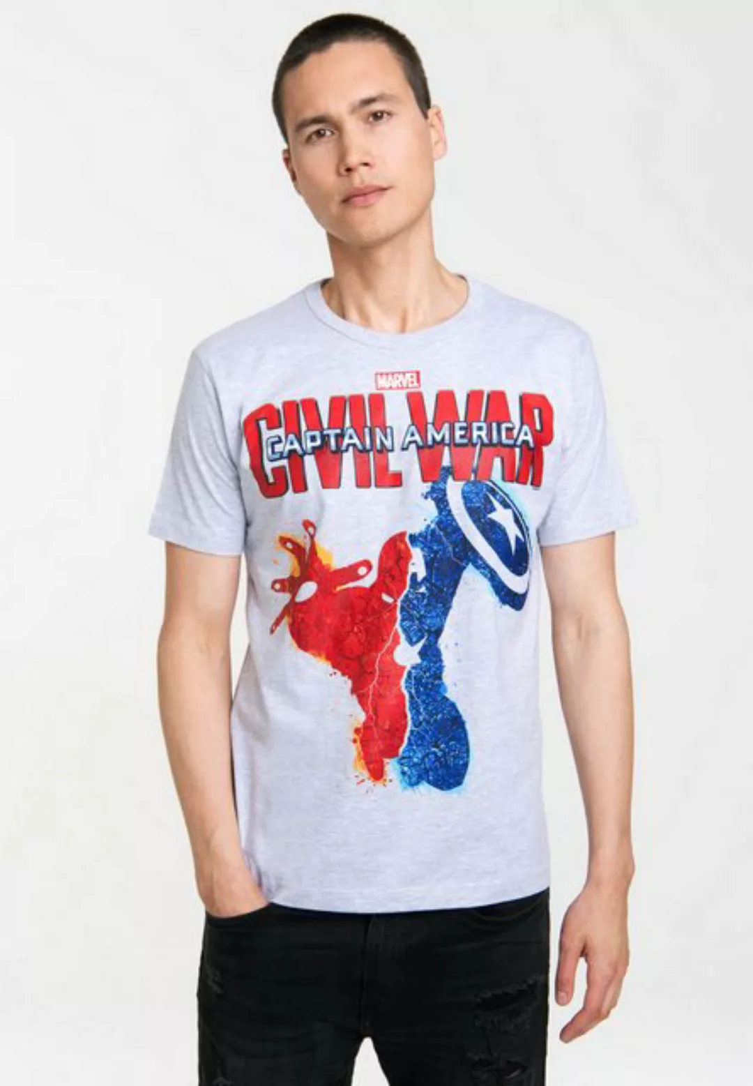 LOGOSHIRT T-Shirt "Marvel - Captain America - Civil War", mit großem Captai günstig online kaufen