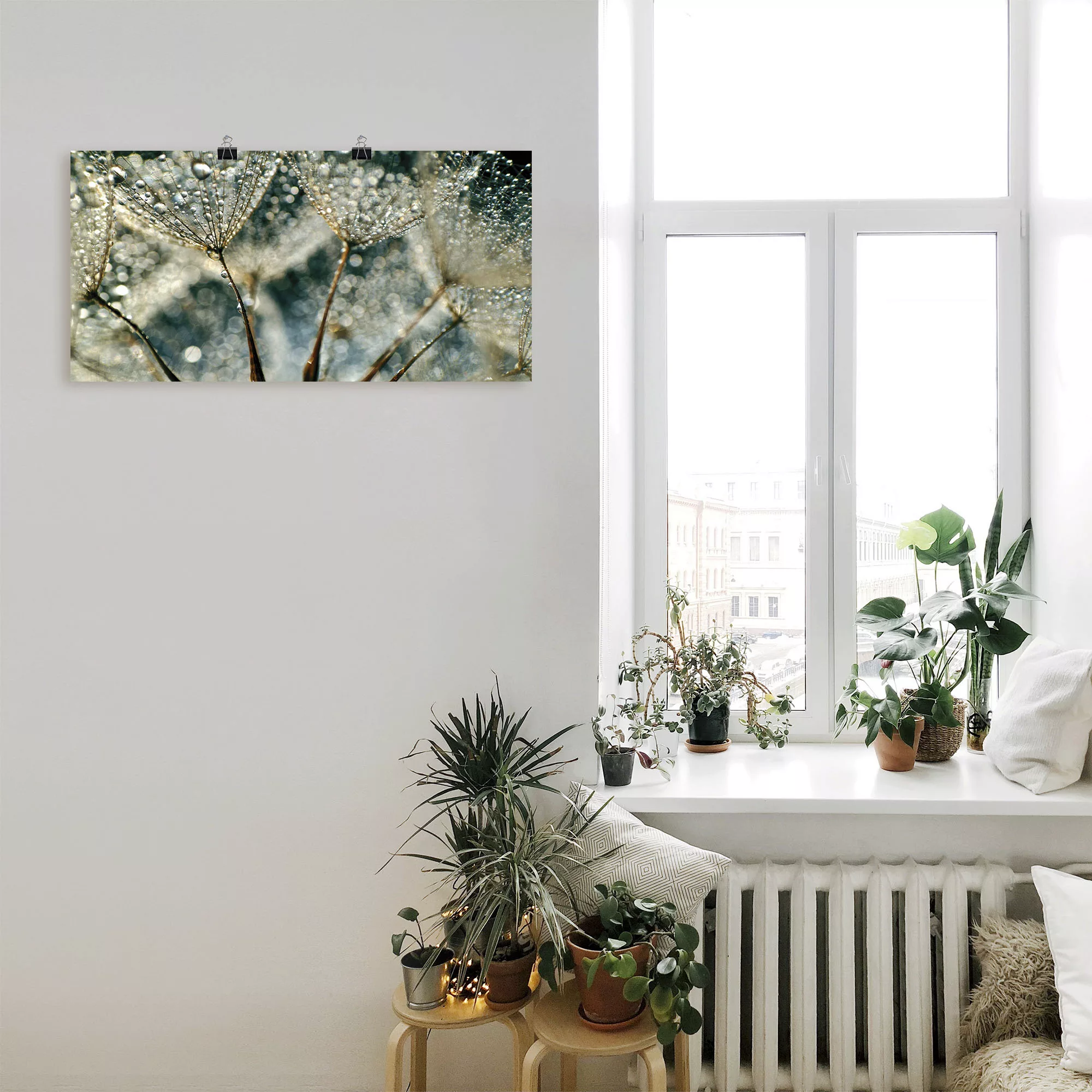 Artland Wandbild »Pusteblume Regenschauer«, Blumen, (1 St.), als Alubild, O günstig online kaufen