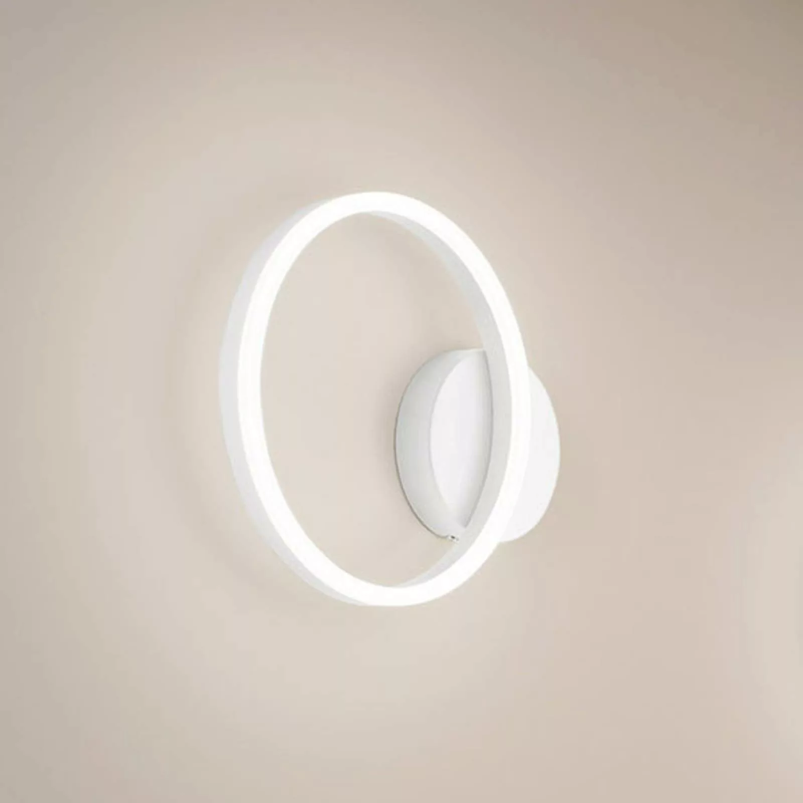 LED Wandleuchte Giotto Warmweiß in Weiß 1-flammig günstig online kaufen