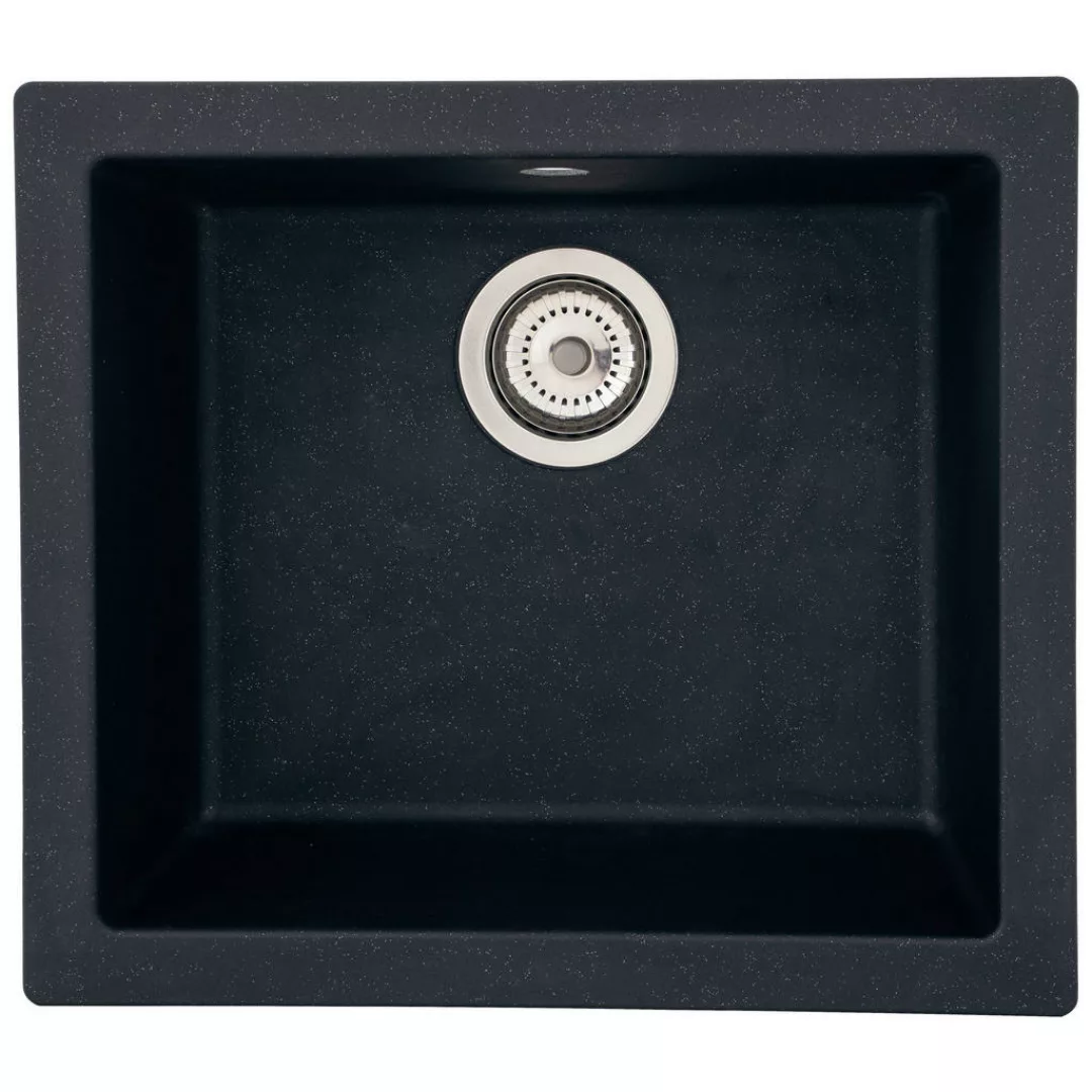 Respekta Einbauspüle Ohio 50 x 44 S schwarz Mineralite B/H/T: ca. 44x19x50 günstig online kaufen