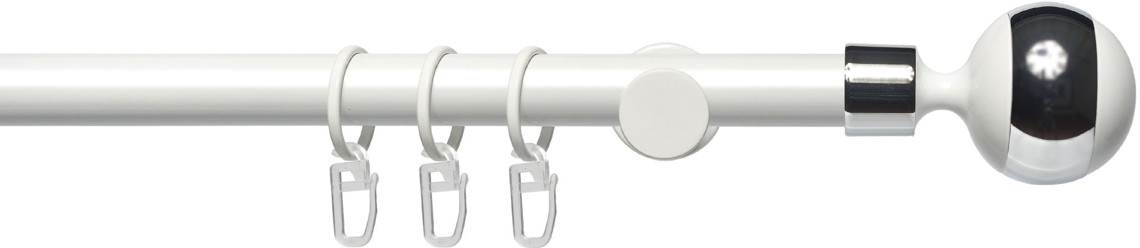 Liedeco Gardinenstange »Fertigstilgarnitur 20 mm Power Kugel mit Ring«, 1 l günstig online kaufen
