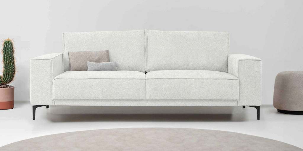 Places of Style 3-Sitzer "3er Sofa Oland, Struktur, Flachgewebe, Luxus-Micr günstig online kaufen