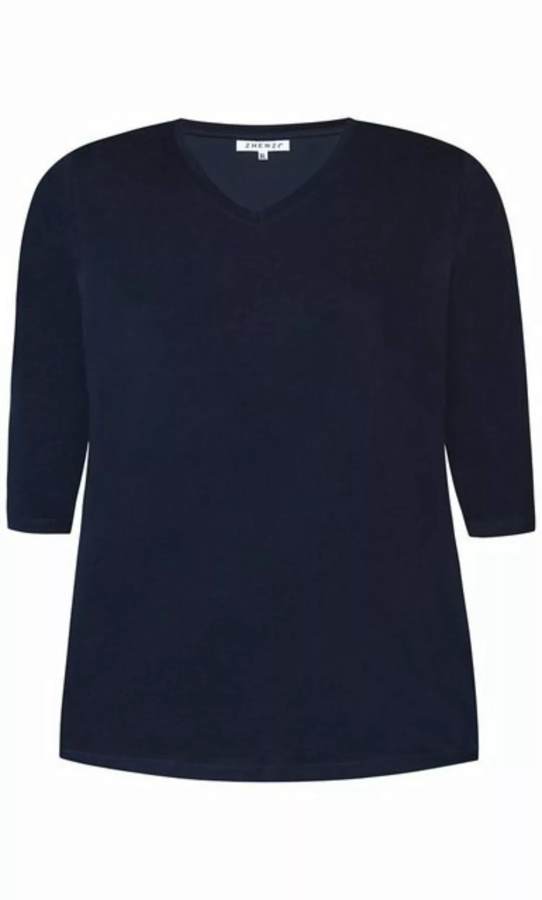 Zhenzi T-Shirt T-Shirt Alberta V-Ausschnitt marine günstig online kaufen