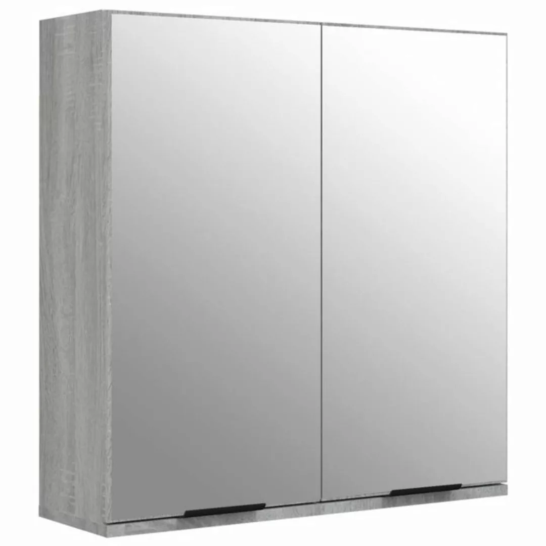 vidaXL Badezimmerspiegelschrank Bad-Spiegelschrank Grau Sonoma 64x20x67 cm günstig online kaufen