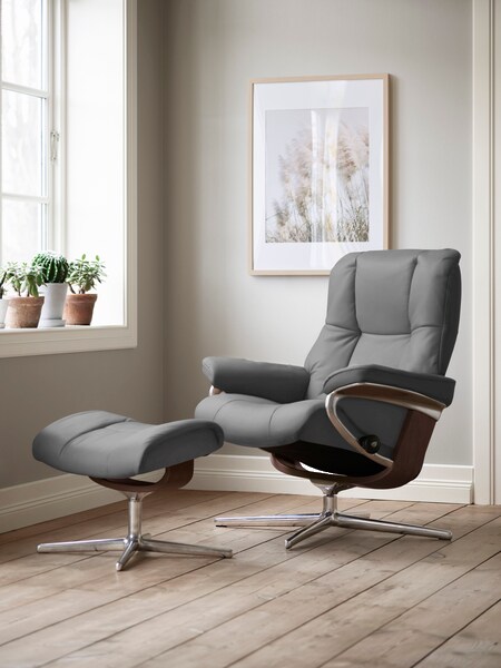 Stressless Fußhocker "Mayfair", mit Cross Base, Größe S, M & L, Holzakzent günstig online kaufen
