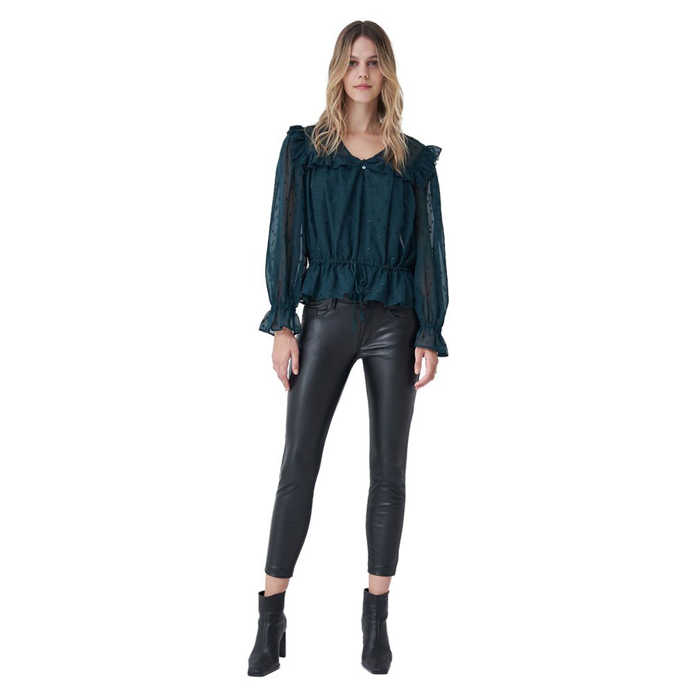 Salsa Jeans 124803-515 / Belted Tunic Leaves Langarm Bluse L Green günstig online kaufen