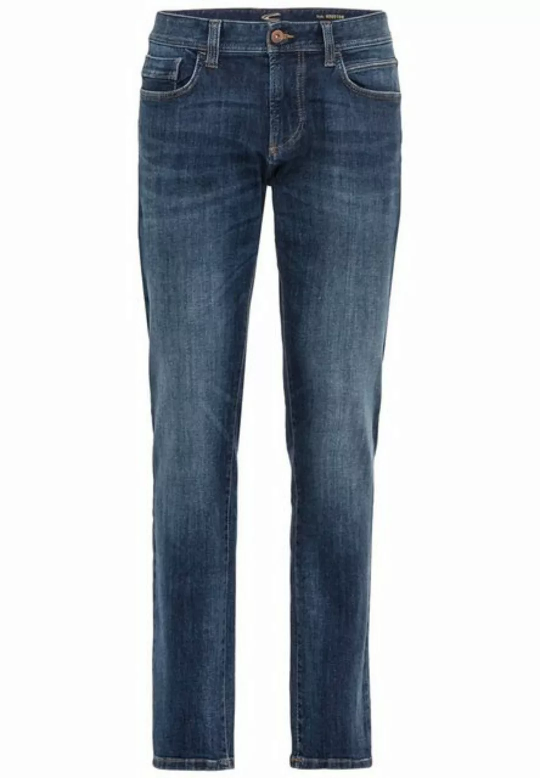 camel active Regular-fit-Jeans Regular Fit Jeans aus Baumwolle mit Lederdet günstig online kaufen