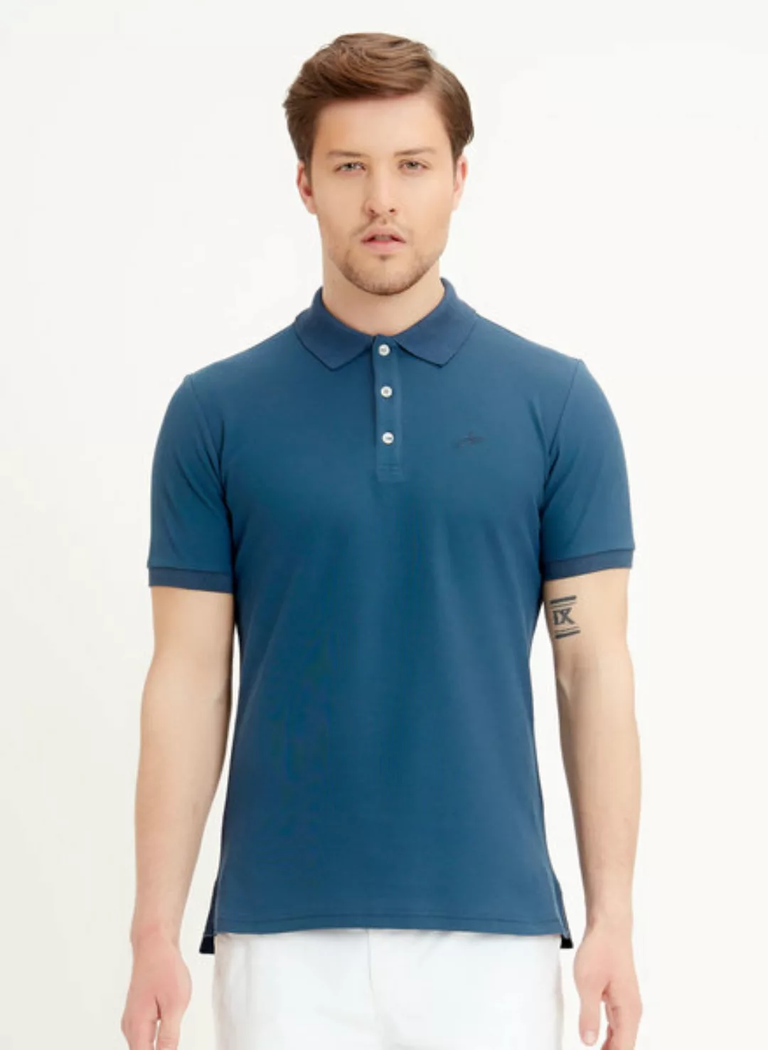 Slim-fit Poloshirt Aus Bio-baumwolle günstig online kaufen