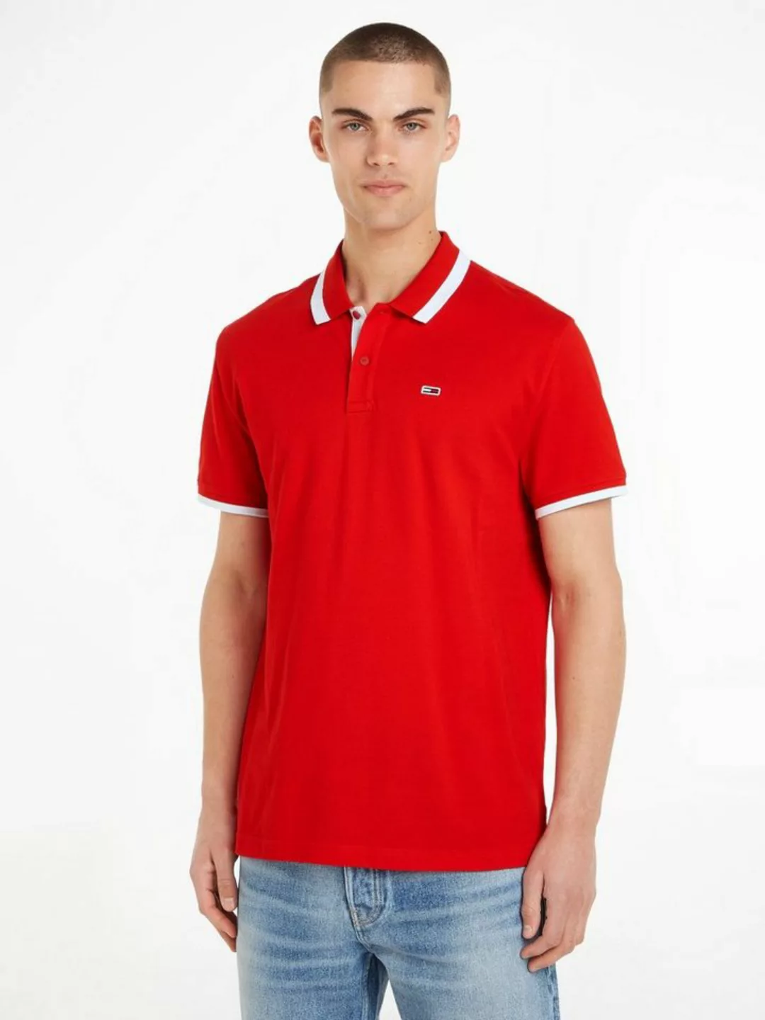 Tommy Jeans Poloshirt TJM REG SOLID TIPPED POLO mit Polokragen günstig online kaufen