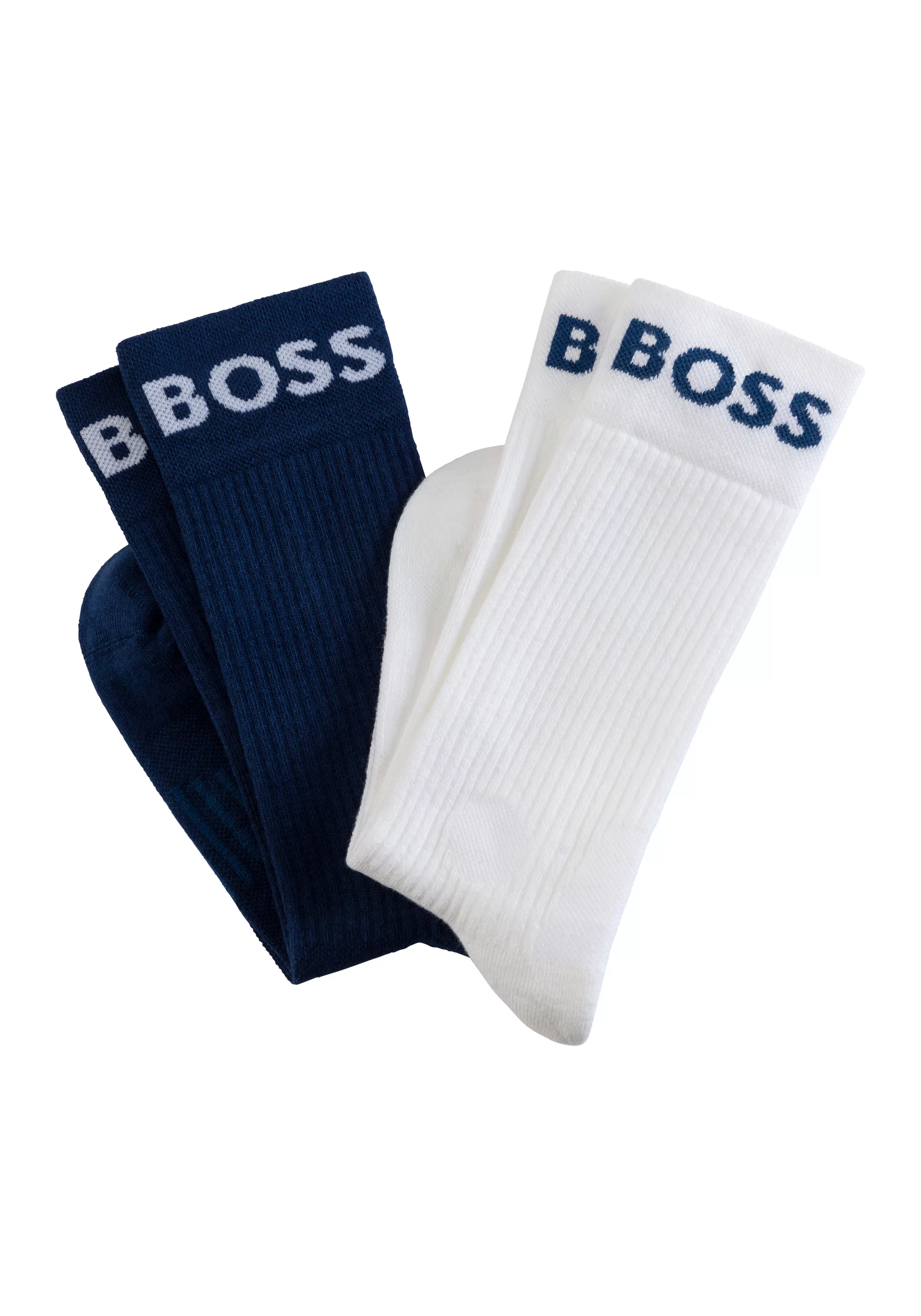 BOSS Freizeitsocken "2P RS Sport", (Packung, 2 Paar, 2er Pack), mit großem günstig online kaufen