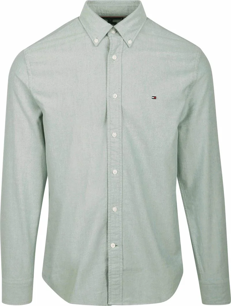 Tommy Hilfiger Oxford Hemd Hellgrün - Größe M günstig online kaufen