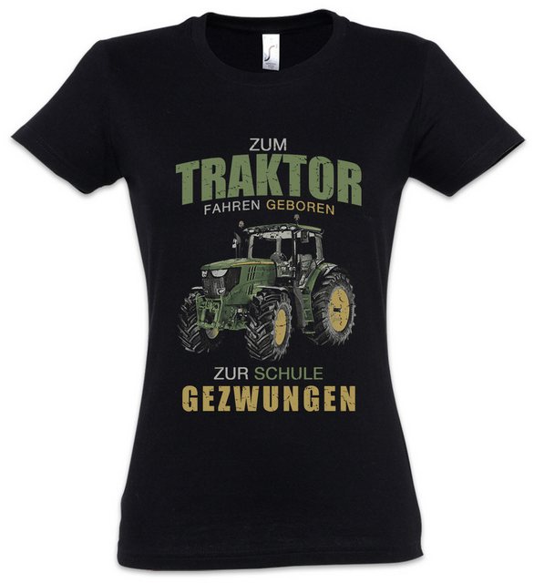 Urban Backwoods Print-Shirt Zum Traktor Fahren Geboren Damen T-Shirt Farm B günstig online kaufen