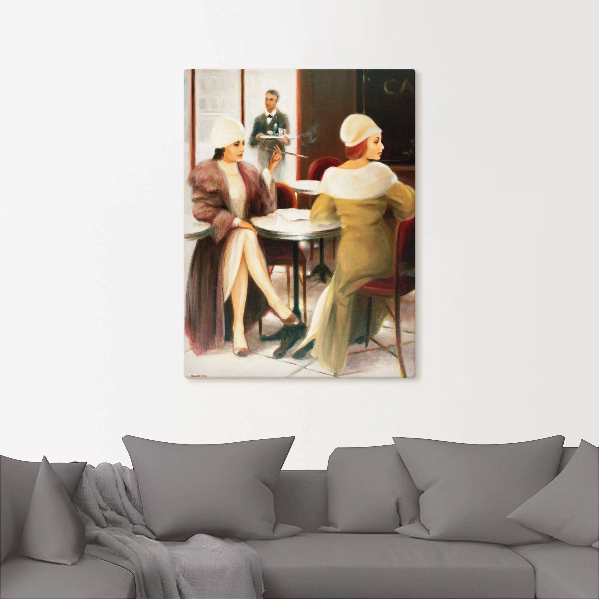 Artland Wandbild "Cafe I", Frau, (1 St.), als Leinwandbild, Poster in versc günstig online kaufen