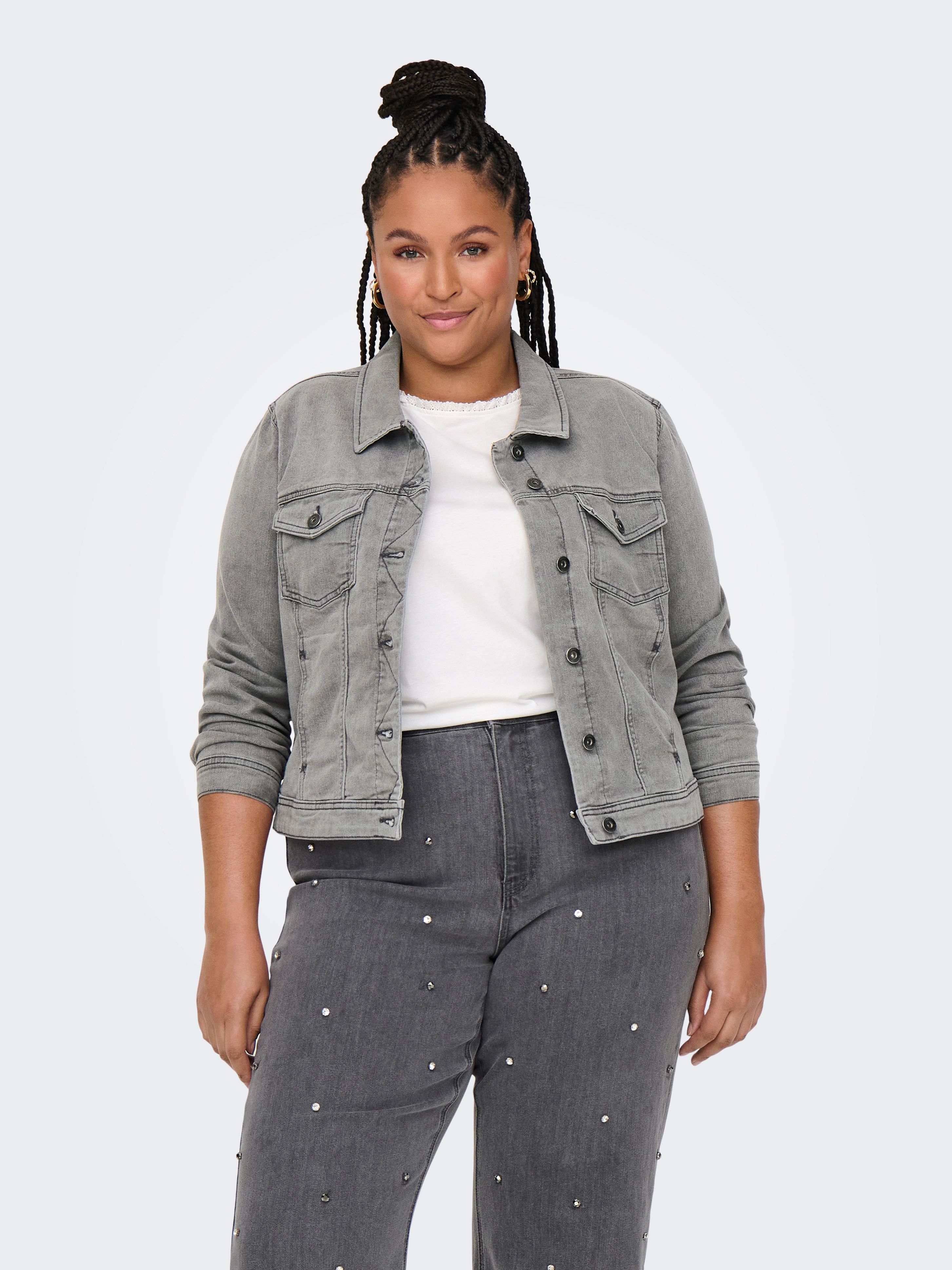 ONLY CARMAKOMA Jeansjacke "CARWESPA LS JACKET MGD DNM NOOS" günstig online kaufen