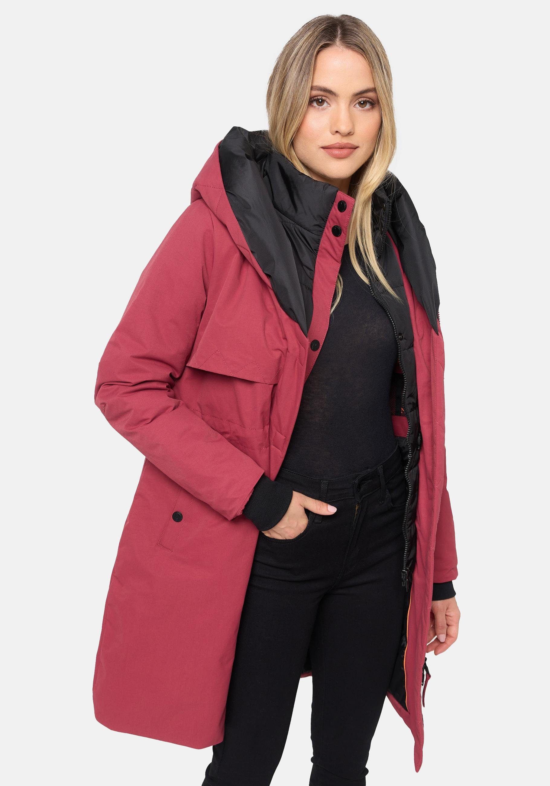 Navahoo Kurzmantel "Snowelf", Wintermantel mit hohem Kragen und großer Kapu günstig online kaufen