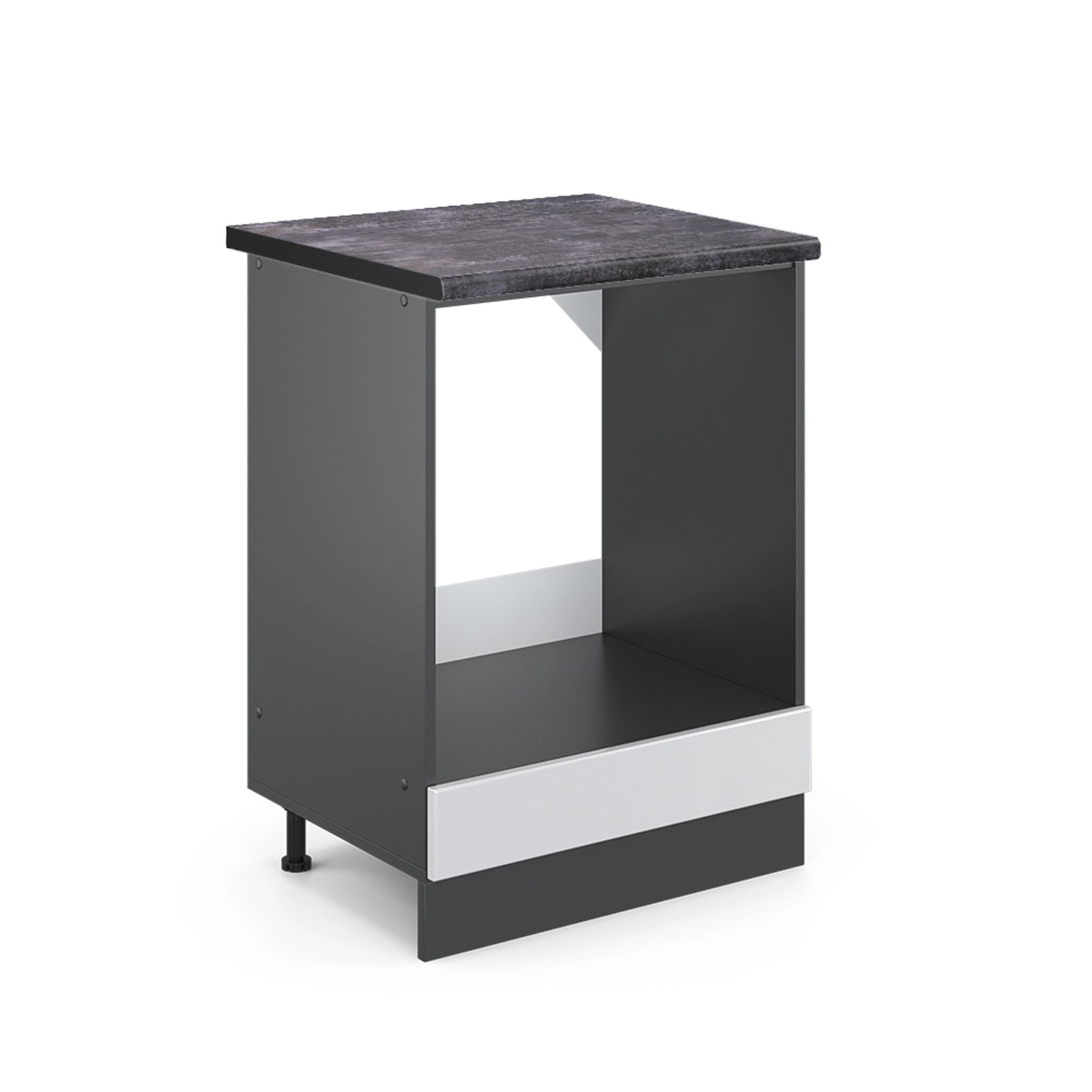 Vicco Herdumbauschrank R-Line, Weiß Landhaus/Anthrazit, 60 günstig online kaufen