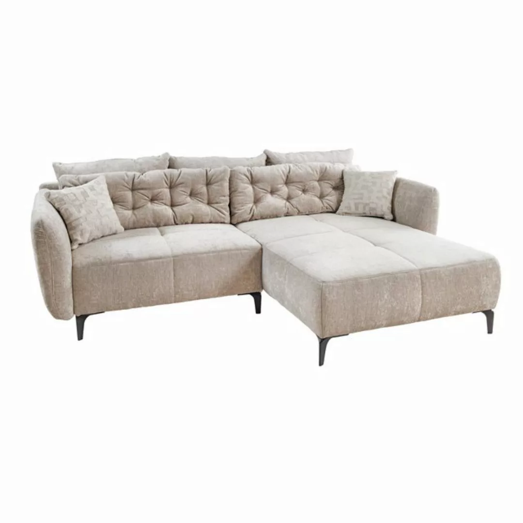 riess-ambiente Ecksofa MARRAKESCH 250cm beige · Chenille Strukturstoff-Bezu günstig online kaufen