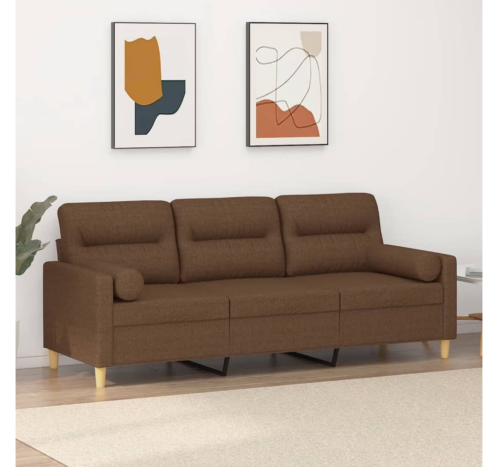 vidaXL Sofa Sofa mit Zierkissen Stoff, 180 cm, 3-Sitzer günstig online kaufen