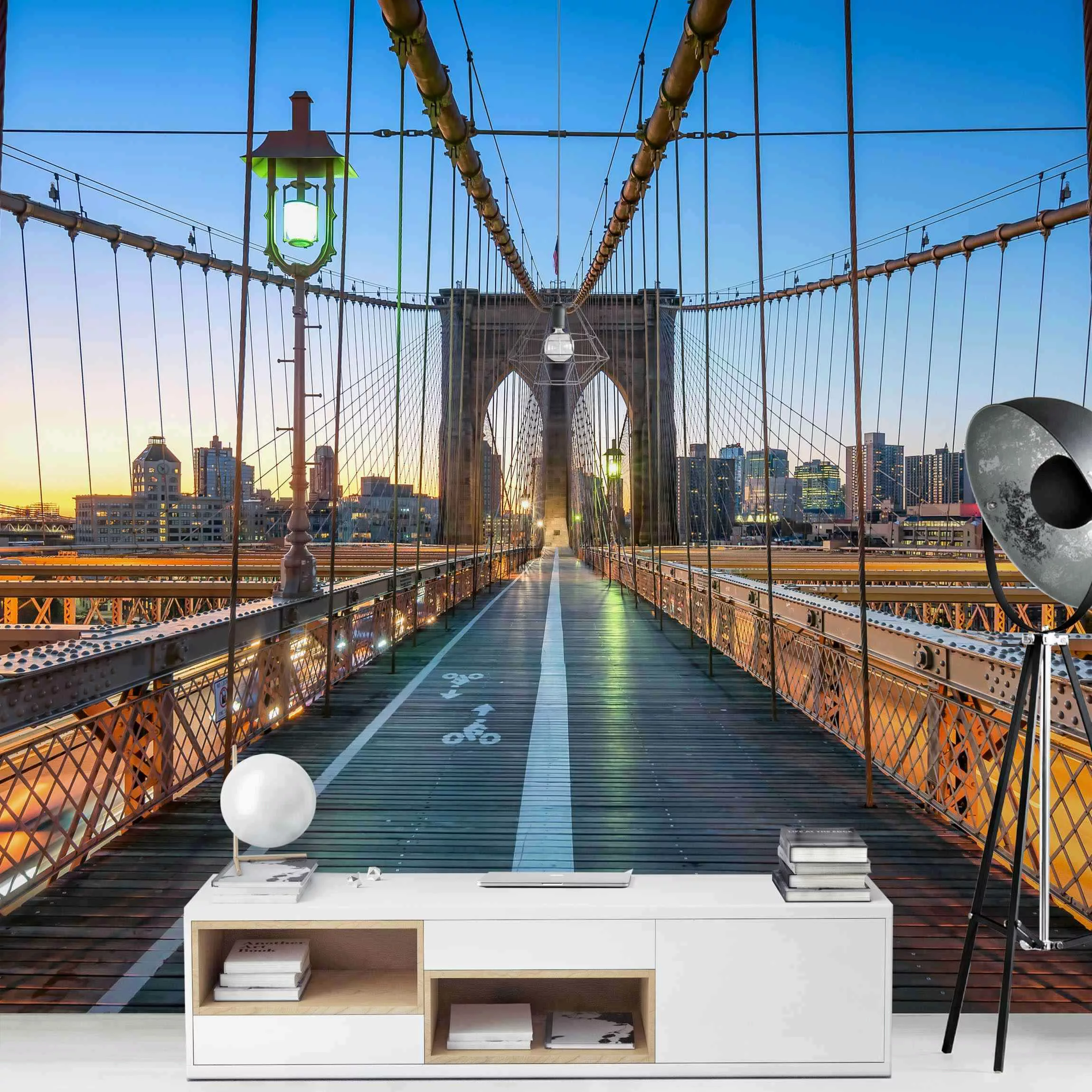 Fototapete Morgenblick von der Brooklyn Bridge günstig online kaufen