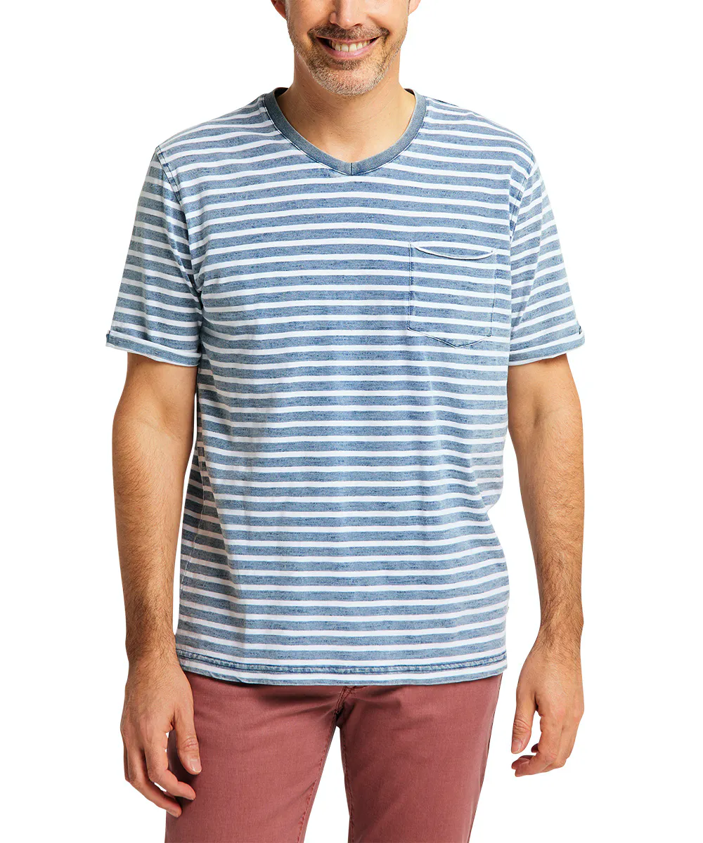 Pioneer T-Shirt Vneck Stripe günstig online kaufen