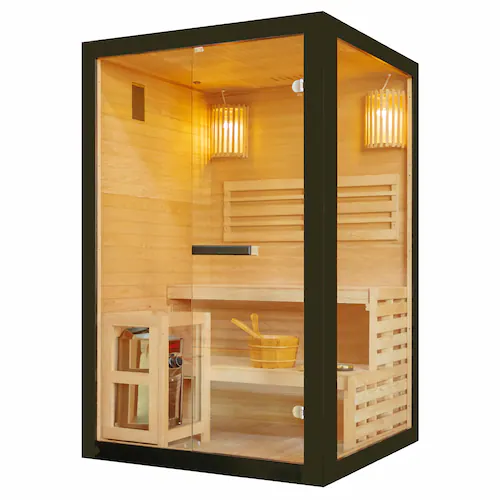 Sanotechnik Sauna »PANORAMA black« günstig online kaufen