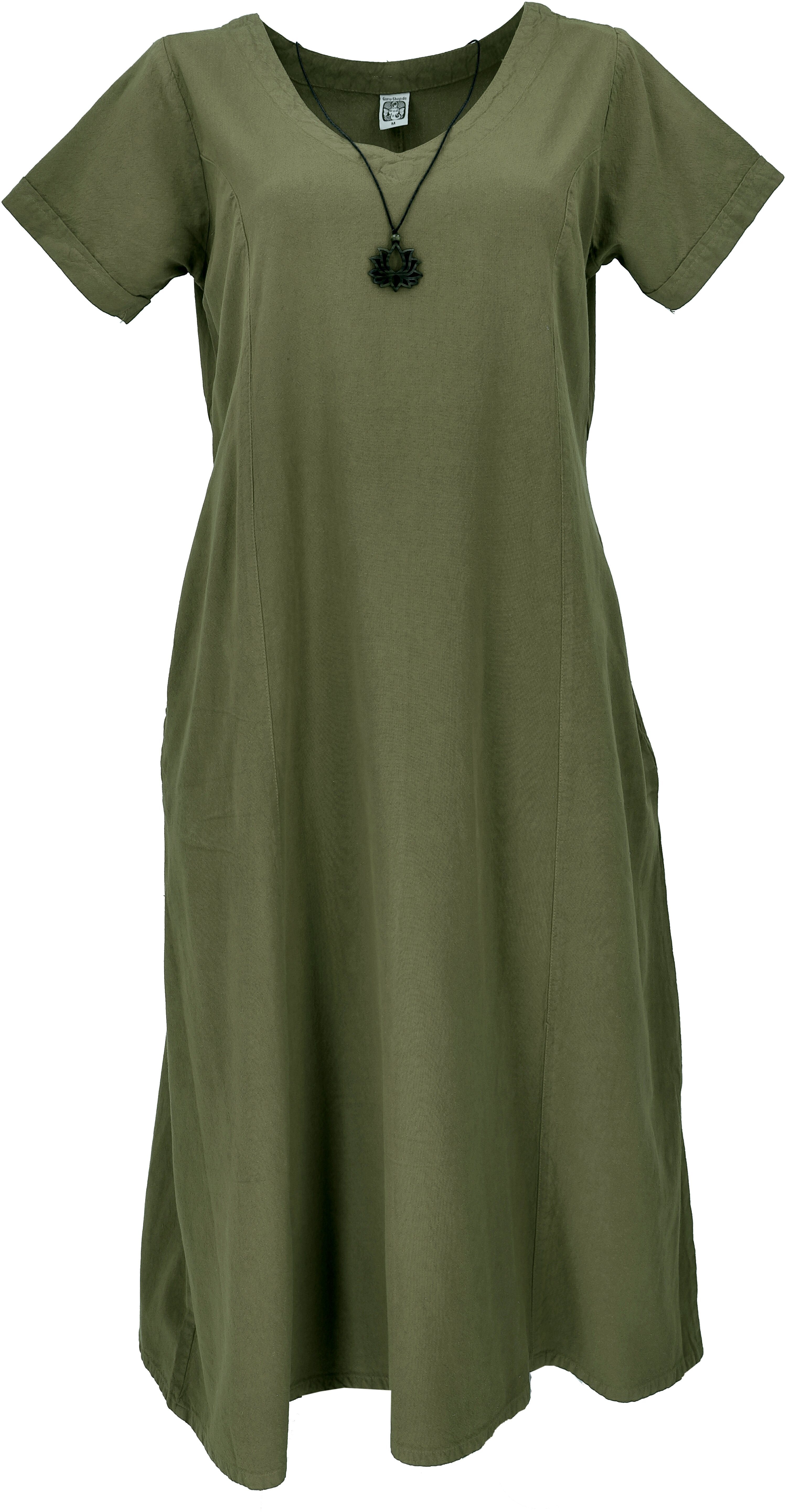 Guru-Shop Midikleid Weiches bequemes Baumwollkleid, Sommerkleid günstig online kaufen