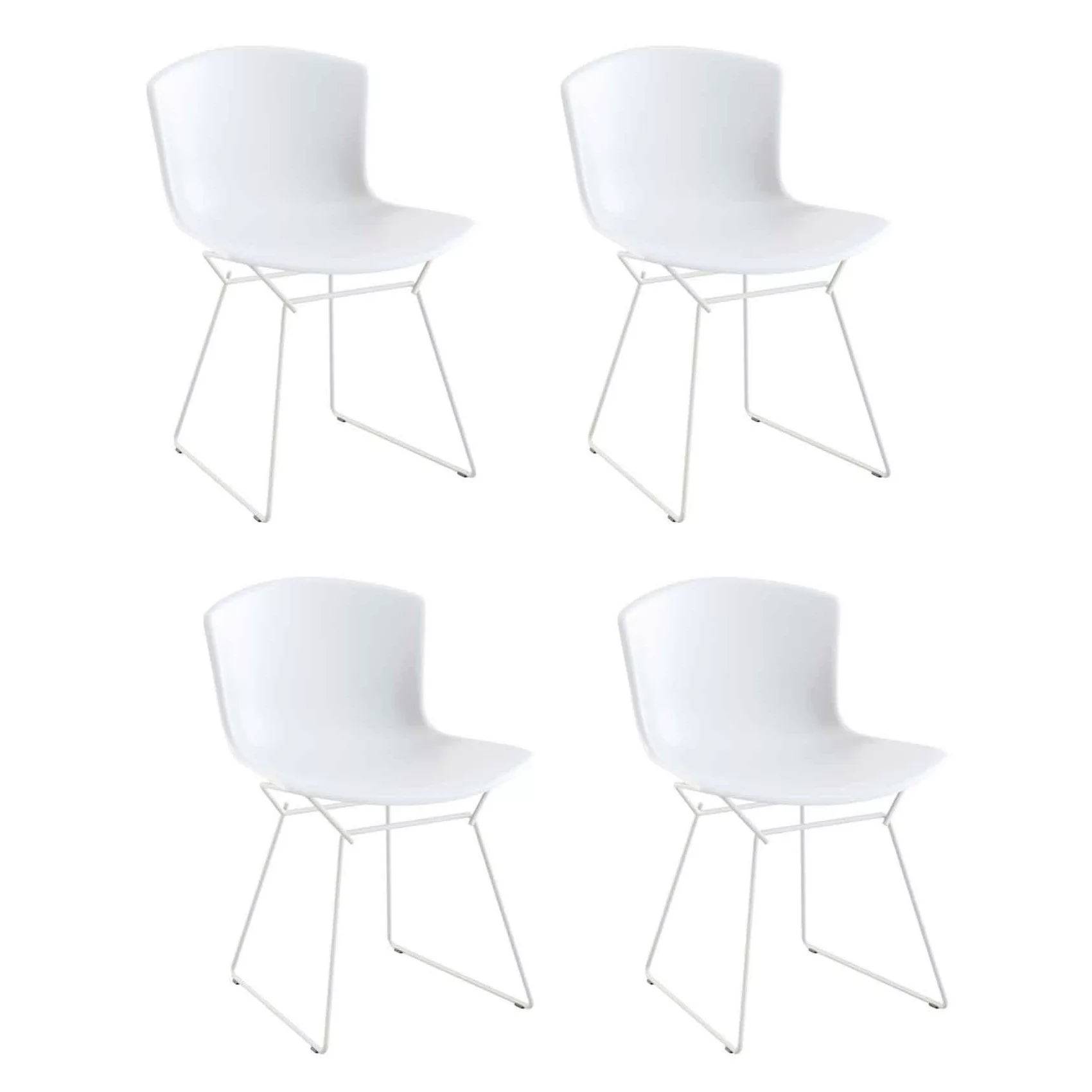 Knoll International - Bertoia Plastic Side Chair Stuhl Gestell weiß - weiß/ günstig online kaufen