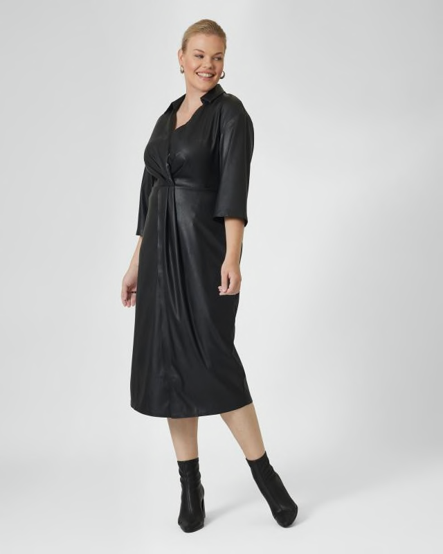 curvy me Kleid aus Lederimitat günstig online kaufen