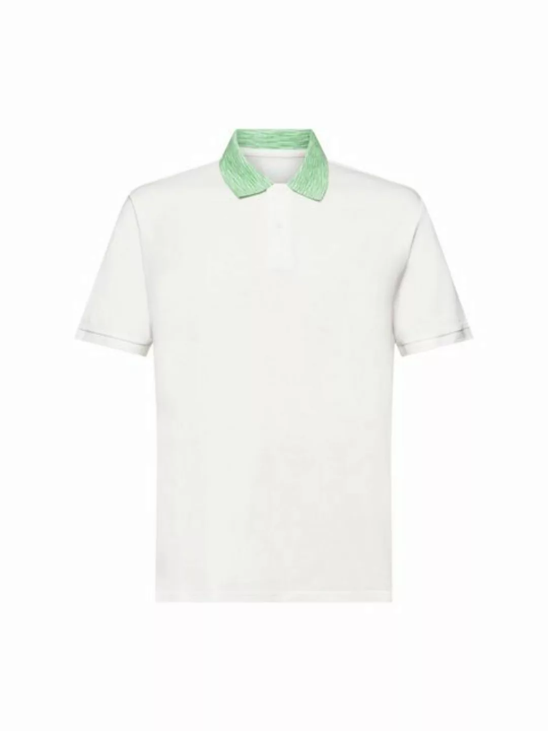 Esprit Poloshirt Poloshirt mit Space-Dye-Kragen günstig online kaufen