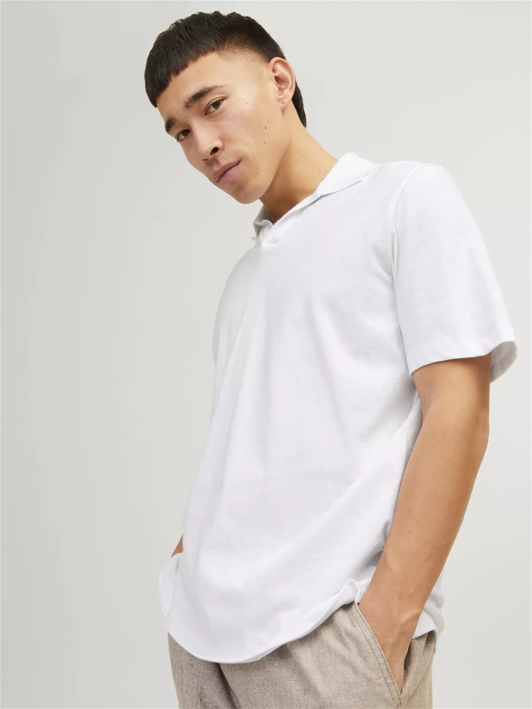 Jack & Jones Poloshirt JJESUMMER LINEN POLO SS LN günstig online kaufen