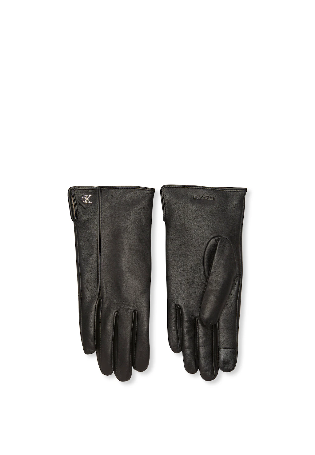 Calvin Klein Lederhandschuhe "METAL CK LEATHER GLOVES", Perfekt für den All günstig online kaufen