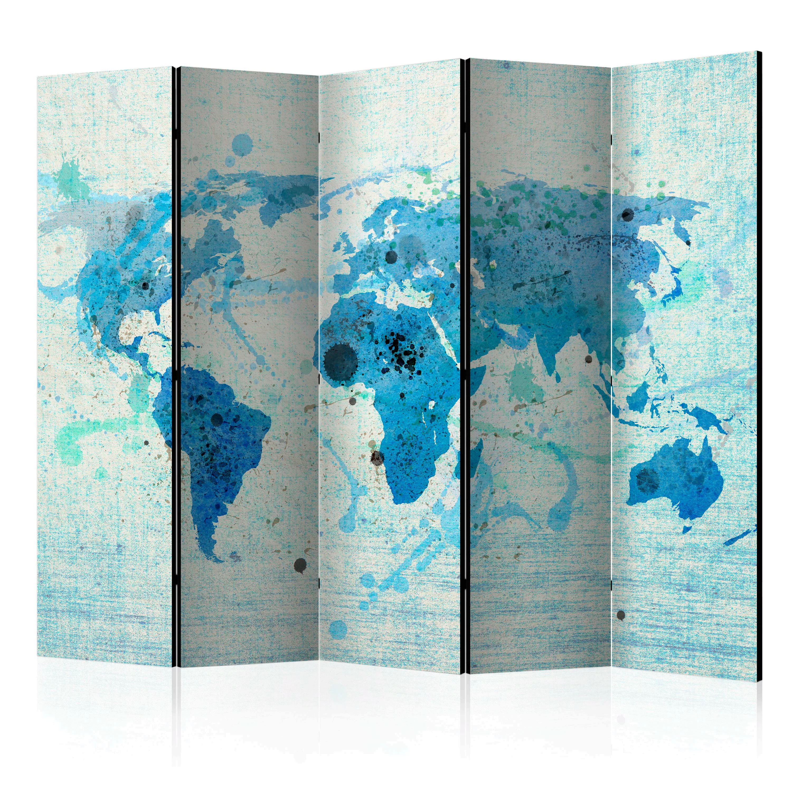 5-teiliges Paravent - Cruising And Sailing -  The World Map Ii [room Divide günstig online kaufen