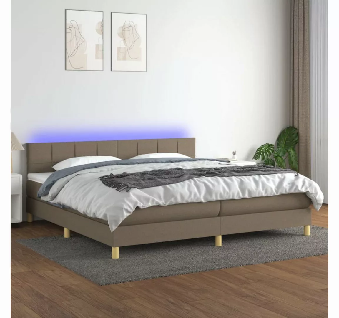 vidaXL Boxspringbett Bett Boxspringbett komplett mit Matratze & LED Stoff ( günstig online kaufen