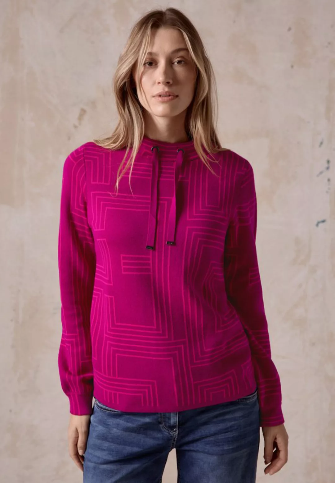 Cecil Strickpullover, mit Materialmix günstig online kaufen