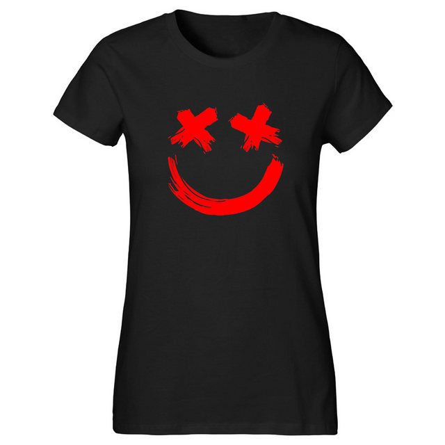 Banco T-Shirt Damen Unifarben Smiley Gesicht Größe XS bis 6XL, 100% Baumwol günstig online kaufen