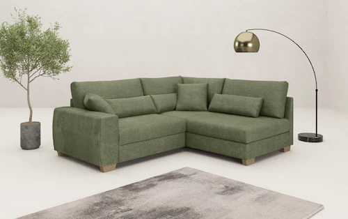 Mr. Couch Ecksofa »Helena L-Form«, Mit Federkern, wahlweise mit Bettfunktio günstig online kaufen